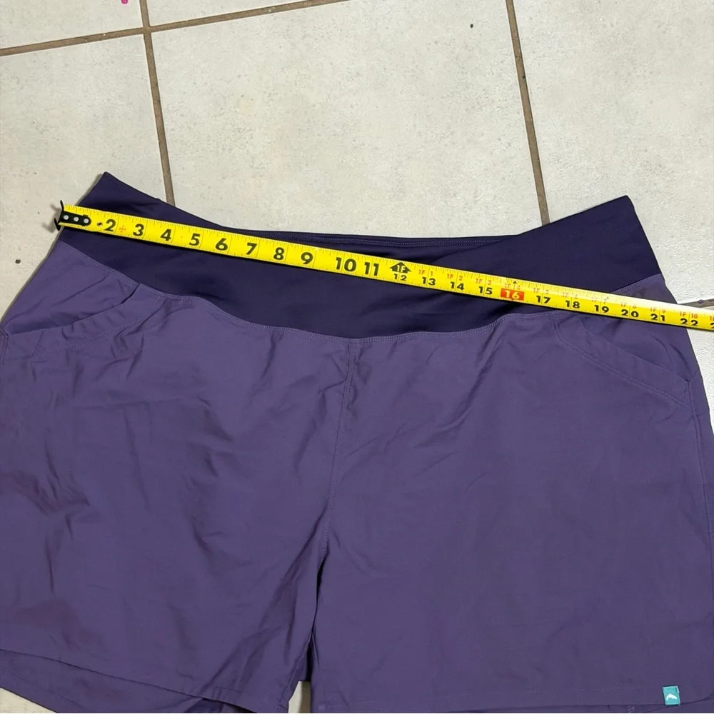 Simms Women FP Taiya Outdoors‎ Purple Athletic Shorts Elastic Waistband size XXL